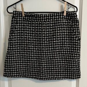 Very J Black & White Textured Mini Skirt - Size M